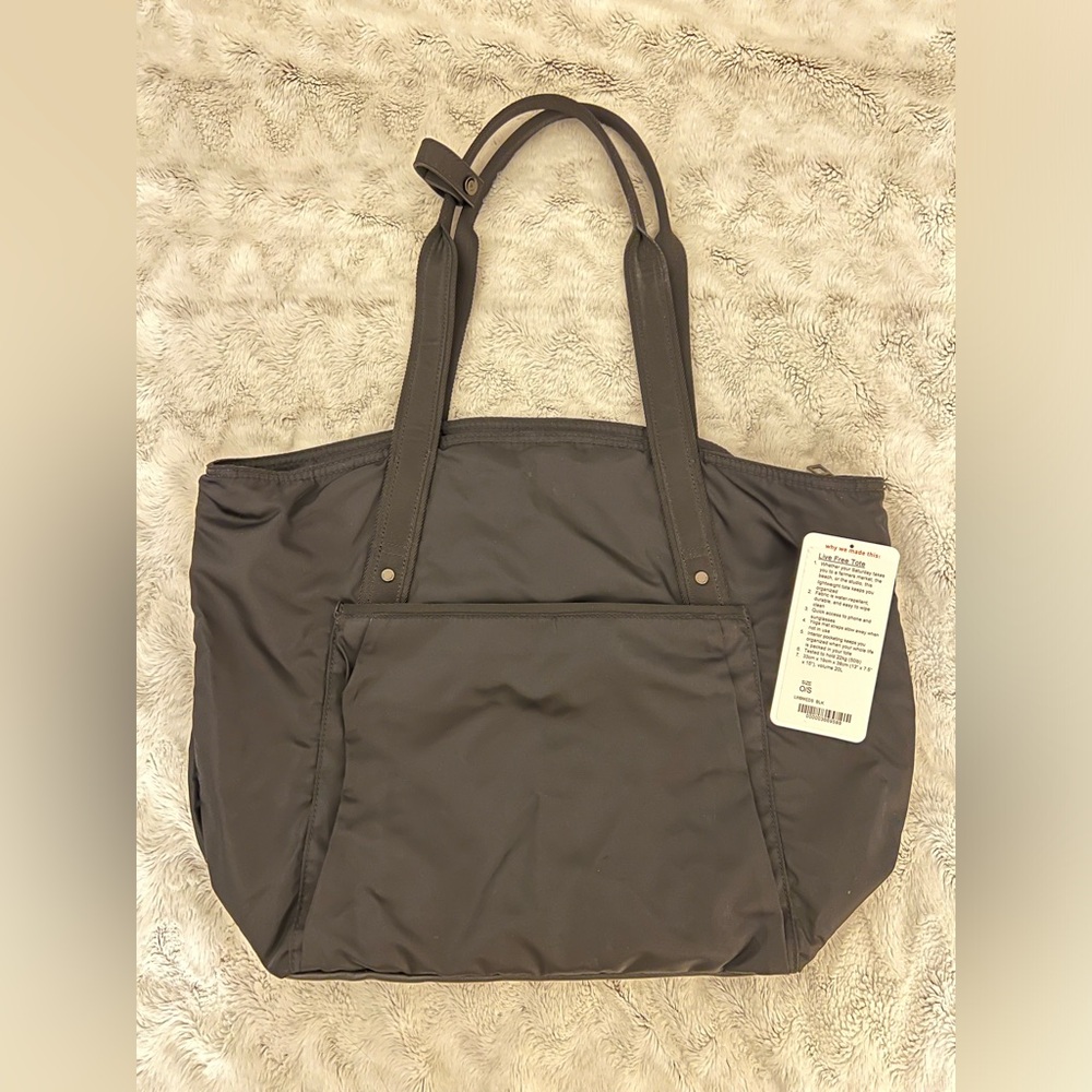 Lululemon Live Free Tote Bag Black Nylon
